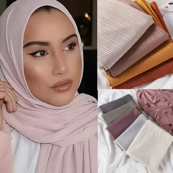Moda Nervürlü Jersey Hicap Şal Müslüman Kadınlar Afrika Kafa Bandı Yumuşak Streç Eşarp Örnek Düz Renk Malezya Headwrap 175X70CM