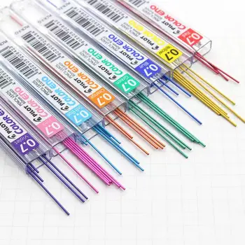 1 adet Japonya PİLOT Renk ENO 0.7 Mekanik Kurşun Kalem Kurşun Renkli Yedekler PLCR-7 8 Renkler 3 Karışık Renk Açar