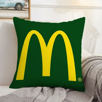 M-McDonald's Yastık Kılıfı Dekoratif Yastıklar Kapakları Yastıkları Ev Dekor minder örtüsü 45 * 45 Yastık Kılıfı 40x40 Yastık Kılıfı Kanepe