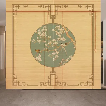 Bambu perde rulosu panjur perde rulosu-up Çin Çay Odası Zen Gölgeleme kapı perdesi Güneşlik Engelleme Bölme Dekoratif