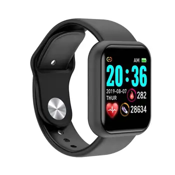 D20 Pro akıllı saat Erkekler Y68 Smartwatch Kalp Hızı Kan Basıncı Uyku Hareket İzleme İzleme akıllı bilezik Android IOS için