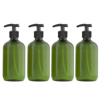 4 adet 500ml Boş pompalı şişe Dağıtıcı Boş Doldurulabilir vücut sabunu Şişeleri Şampuan ve Saç Kremi için Banyo Mutfak