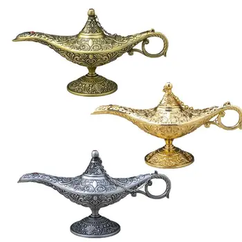 Lüks Aladdin Sihirli Fener Lamba Eski Cinleri lamba yuvası Klasik Efsane Aladdin Sihirli Tütsü Brülörleri Ev masa süsü