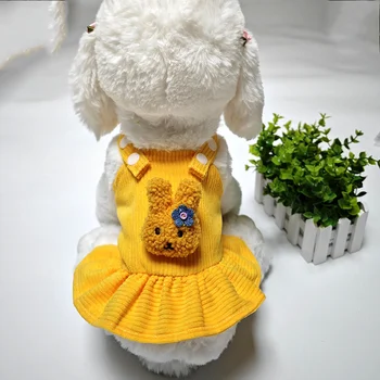 Evcil köpek kıyafeti süslü elbise Köpek Tek Parça Kadife Etek Küçük Irklar İçin Köpekler için Giyim Ropa Perro Chihuahua Giyim