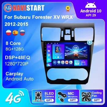 NAVİSTART Android 10 Subaru Forester XV WRX 2012-2015 Araba Radyo 4G WIFI Multimedya Video Oynatıcı Navigasyon GPS Hiçbir DVD 2 Din