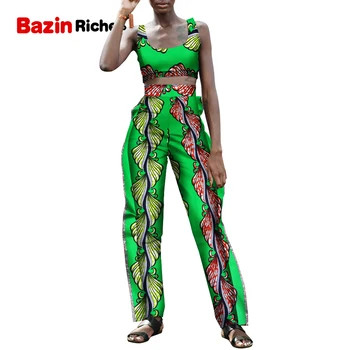 Yaz Afrika Takım Elbise Kadın Kırpılmış Üst ve Yaratıcı Düz Pantolon Baskı İki Adet Setleri Parti Bayan Kıyafetleri WY9964