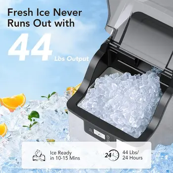 Nugget buz yapım makinesi, Çakıl buz yapma makinesi, Günde 30lbs, 3Qt Su Deposu ve Kendi Kendini Temizleyen, Paslanmaz Çelik Kaplama Buz M