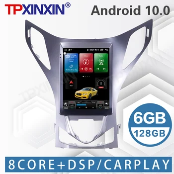6 + 128G Hyundai Azera 2011 İçin 2012 Tesla Android 10.4 Araba büyük ekran radyo multimedya oynatıcı GPS Navi Carplay Kafa Ünitesi DSP
