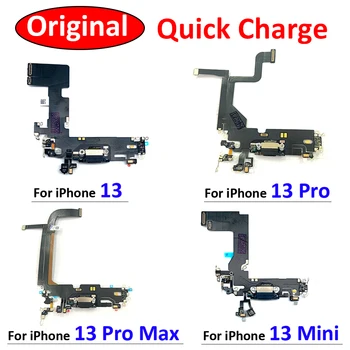 Iphone İçin orijinal 13 Pro Max Mini Dock Bağlantısı Mikro USB Şarj Şarj Portu Flex Kablo Mikrofon Kurulu