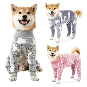 ZOOBERS Köpek Ceket Elbise Pijama Termal Polar Köpek Tulum Mont Sıcak Kış Ceket Pet Köpek Giysileri Küçük Orta Köpekler Için