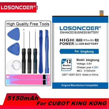 LOSONCOER kingkong 5150mAh Akıllı Telefon Pilleri Cubot KingKong KİNG KONG Pil + Hızlı Gelmesi