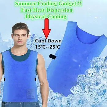 Soğutma yeleği Sıcak Çarpması Önleme Buz Giysileri Fanila Hafif Güvenlik Soğuk Yelek Su Geçirmez Avcılık Kumaş Yelek