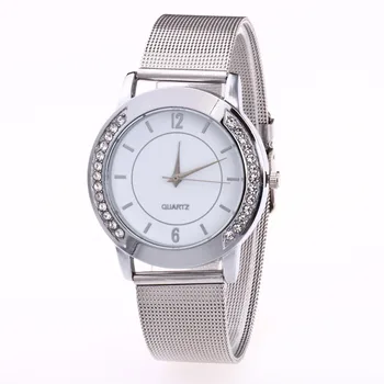 Fashion Women Crystal Golden Stainless Steel Analog Quartz Wrist Watch часы женские 2023 тренд watches for women relógio feminin