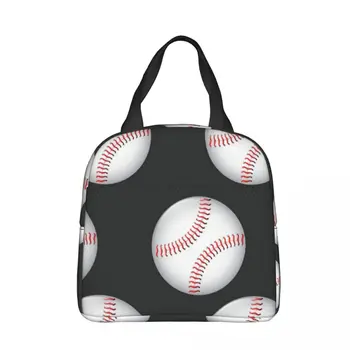 Beyzbol Desen Yalıtımlı Öğle yemeği soğutucu çanta Çanta Yemek Kabı Spor Sevgilisi Sızdırmaz Tote yemek kabı Gıda Çantası Ofis Piknik