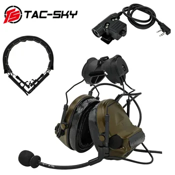 TAC-SKY COMTAC II Kulaklık Kask Braketi Baskı Taktik kulaklık + Taktik u94 ptt + Askeri kulaklık Comtac Kafa Bandı