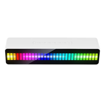 LED boncuk ritim ışık BT hoparlör ile çift boynuzları renkli ses duyarlı müzik ritmik lamba ses kutusu