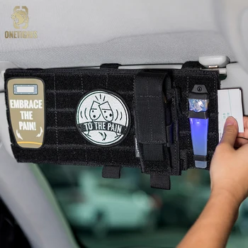 ONETİGRİS Taktik MOLLE Araç Visor Paneli Kamyon Araba Güneşlik Organizatör Kılıfı Oto Aksesuarları Tutucu Çok cep CD Çantası