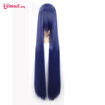 L-email peruk Yeni Kadın 100cm Cosplay Peruk 18 Renkler Uzun Düz Yüksek Sıcaklık Fiber Sentetik Saç Peruk Cosplay Peruk