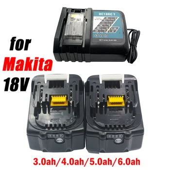 2022 Makita 18V 6000mAh 5.0 AH / 6.0 Ah Şarj Edilebilir Güç Araçları Pil ile LED lityum-iyon yedek pil LXT BL1860B BL1860 BL1850
