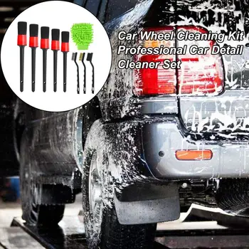 9 Adet Detaylandırma Fırça Seti Lastik Temizleme Fırçaları Tekerlekler Otomobil Detaylandırma Yıkama Araçları Sünger yıkama eldiveni Lehçe Bakım Pedleri