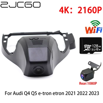 ZJCGO 2K 4K araba dvr'ı Dash kamera Wifi Ön Arka Kamera 2 Lens Monitör Park Audi Q4 Q5 e-tron etron 2021 2022 2023 2024