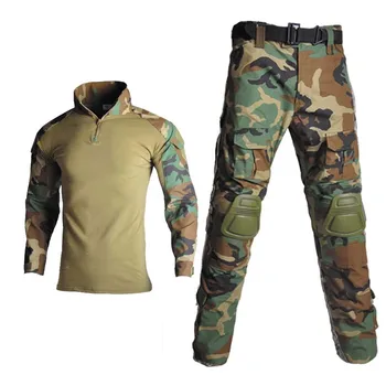 HAN VAHŞİ Pantolon Askeri Üniforma Savaş Gömlek Taktik Avcılık Suit Camo Adam Airsoft Paintball Ekipmanları Erkek Giyim + Ped 8XL