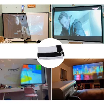 100 120150 İnç projeksiyon perdesi Filmler Anti Kırışıklık Yüksek Çözünürlüklü Projeksiyon Video Perde Ev Elektroniği 150 inç