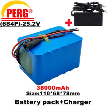 24V lityum iyon batarya paketi, 6s4p 25.2 v 38Ah, elektrikli bisiklet Motorları için, dahili BMS koruması, Şarj cihazı ile satış