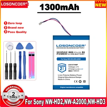 LOSONCOER 1300 mAh Pil Sony NW-HD2,NW-A2000,NW-HD3 Oynatıcı LIS1317HNP,1-756-493-12,5427 B Piller