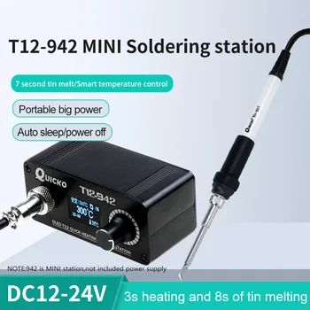 T12-942 OLED MINI lehimleme istasyonu Dijital elektronik kaynak demir DC Sürüm Taşınabilir güç kaynağı olmadan QUICKO