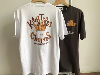 Yeni 1:1 
 Kith DAVRANIR Patates Kızartması Cep T-shirt Erkek Kadın Tokyo Sınırlı T Gömlek Tee Tops