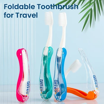 Taşınabilir Katlanabilir Diş Fırçası Hijyen Oral Temizlik Yumuşak Kıl Diş Fırçası Bağımsız Ambalaj Drenaj Deliği Tasarımı Seyahat için