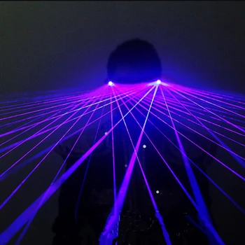 RGB lazer parti ışığı gözlük DJ ışın gözlük taşınabilir parti sahne ışıkları karnaval aydınlık kostüm performans gece kulübü ışık