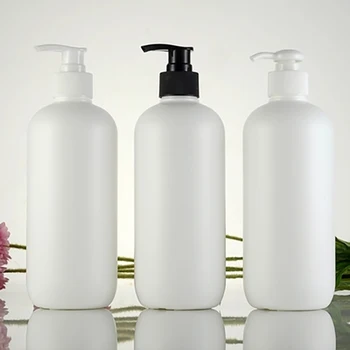 12 adet 500ml Boş Sıvı Sabun HDPE Şişeleri Banyo şampuanı konteyner Kozmetik Losyon Ambalaj Yumuşak sıkılabilir şişe