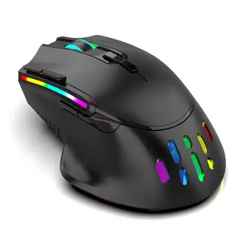 BM520 kablosuz fare ergonomik şarj edilebilir 10 düğmeler RGB ışık DPI sürücüsüz 2.4 G masaüstü oyun optik fare bilgisayar