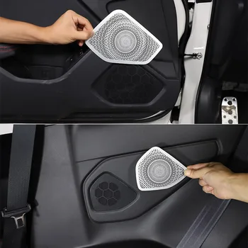 Toyota 86 için / Subaru BRZ 2022 Paslanmaz Çelik Araba Kapı Korna Örgü Kapak Dekoratif Sticker Araba İç Aksesuarları