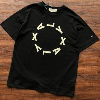 Dairesel ALYX 1017 9SM Logo T Shirt Erkek Kadın ALYX En Kaliteli Harajuku Büyük Boy T-Shirt ALYX Üstleri Tee Anime Giysi