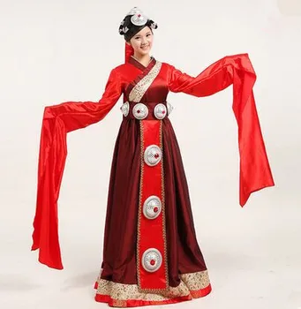 Tibet milliyet kostümleri kadınlar için moğolistan elbise ulusal giysi kadın ulusal kostüm çin