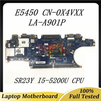 Dell E5450 Laptop Anakart CN-0X4VXX 0X4VXX X4VXX İle SR23Y I5-5200U CPU ZAM70 LA-A901P DDR3 %100 % Tam Çalışma