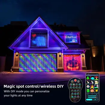 Akıllı App Kontrolü RGB Perde ışıkları Navidad LED Dize İşıklar Peri Garland Pencere Yatak Odası Noel Dekorasyon