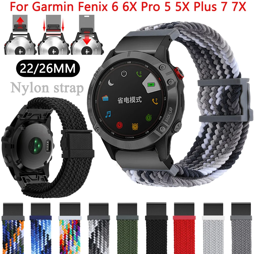 Yeni 22 26mm Kayış Garmin Fenix 6 6X Pro 5 5X Artı 7 7X kordon akıllı saat 3 3HR 945 MK2ı Hızlı Fit Naylon Watch Band Değiştirme
