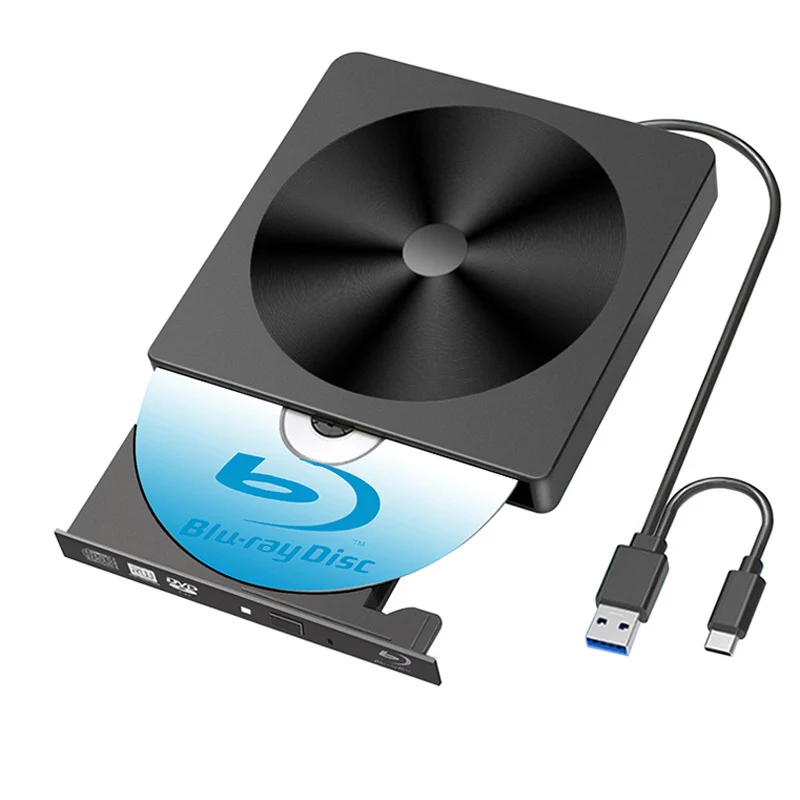 İnce Harici Optik Sürücü 4K Blu-Ray Yazıcı USB3. 0 DVD Oynatıcılar 3D Blu-Ray Yazıcı Okuyucu CD / DVD Yazıcı