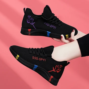 Sepeti Femme 2022 İlkbahar Yaz koşu ayakkabıları Kadınlar için Hava Mesh Nefes Sneakers Açık Kadınlar Aşınmaya dayanıklı spor ayakkabı